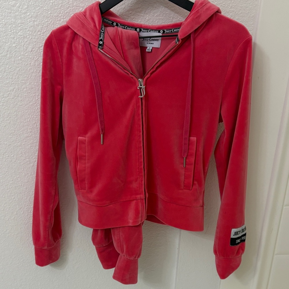 Juicy Couture hot pink Velour Jacket & pants